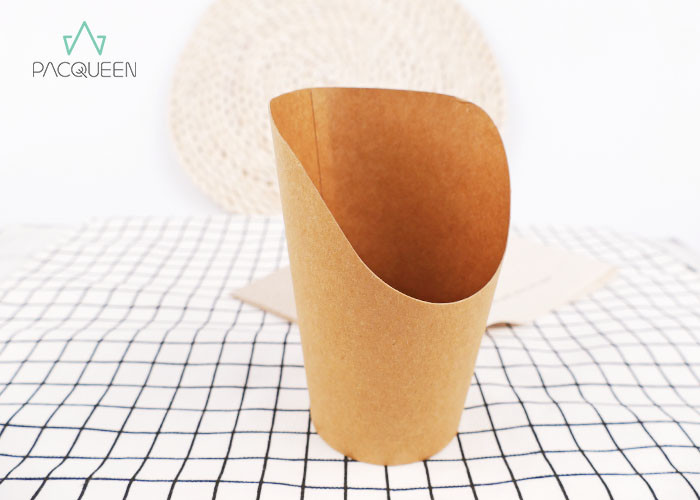 Grease Proof Paper Takeaway Food Containers Onion Rings / Chip Scoop Cups