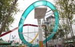 Aqua Park Equipment Fiberglass Pool Slide With Galvanized Carbon Steel Frame for