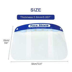 China Disposable Protective Face Shield Transparent Face Protection Shield FDA CE Approved factory
