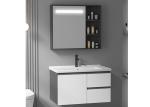 Luxury Floating Bathroom Vanity Supplier Mirror Cabinet Modern Matte White Wall