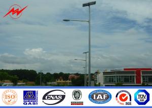 China 10m Single Arm Solar Street Light Pole Specification / Design Garden Lighting Pole factory