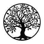 Custom Weather Resistant Metal Tree Cutouts Outdoor Accessories Wall Decor