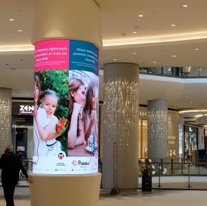 China Splicing Flexible LED Screen Display P3 Full Color For Mall Advertising factory