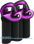 Wine Carrier Tote Bag Two Bottle Insulated Neoprene Wine/Water Bottle Holder For