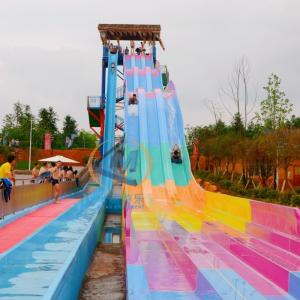 Public Use Water Rainbow Slide Commercail Multi Lines Anti Ultraviolet