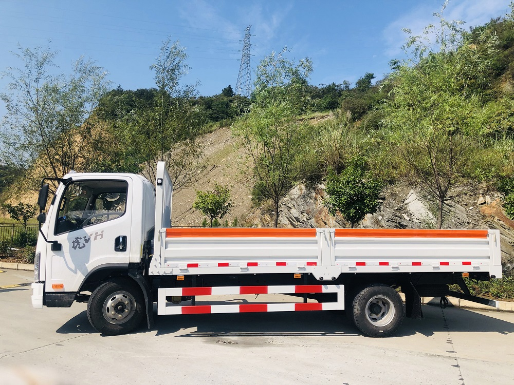 4x2 Light Flatbed Lorry Cargo Truck with Manual Window and Column Plate Cargo Tank Type