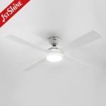 Dc Motor 6 Speeds Remote Control White Ceiling Fan With 4 MDF Blades