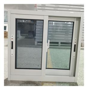 China Aluminum Alloy Double Aluminium Glass Sliding Window Powder Coated With Touch Lock factory
