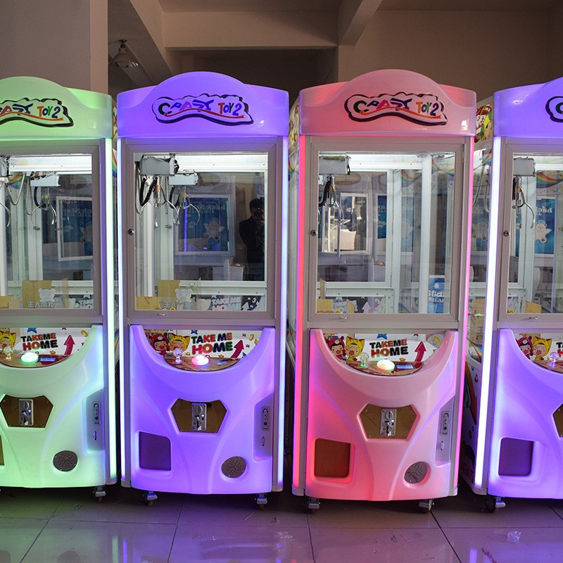 Metal Acrylic Plastic 60KG Capacity Coin Operated Claw Crane Vending Machine for Kids
