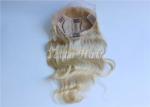 20 Inch Blonde Glueless Lace Front Human Hair Wigs With Body Wave