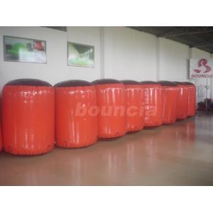 Red Inflatable Cylinder Paintball Bunker