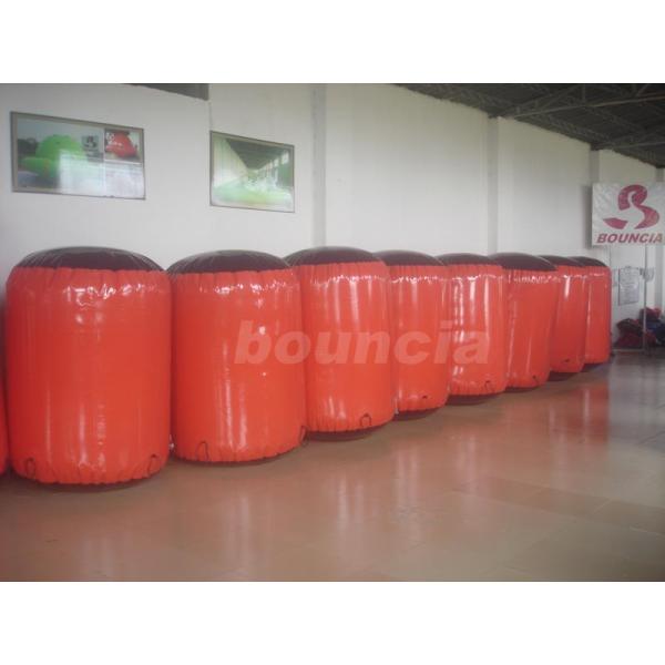 Red Inflatable Cylinder Paintball Bunker