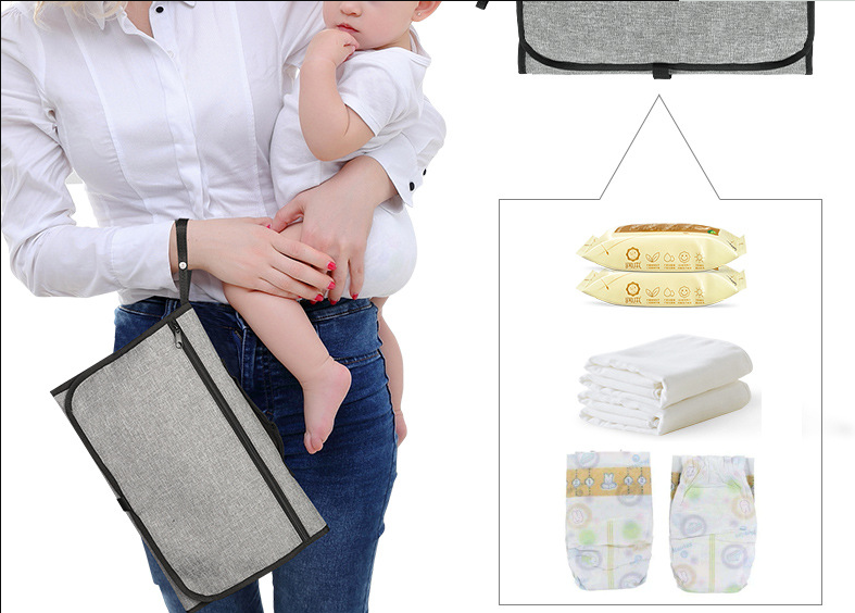Breathable Waterproof Changing Pad For Baby Travel 35*25cm