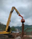 Hydraulic Excavator Vibro Hammer , Q355B Sheet Pile Driver For Excavator
