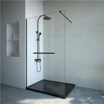 black Stainless Sliding 6mm Tempered Glass Shower Door 1200X2000mm
