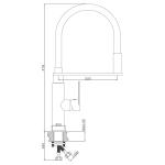 5 Years Warranty 35mm Mounting Hole Flexible Kitchen Faucet