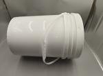 Series 8 Plastic Round Buckets white,tangerine 20L