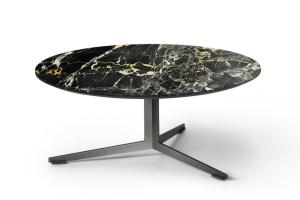 China Custom Size Marble Top Table Ash Color , Metal Round Table Modern Design factory