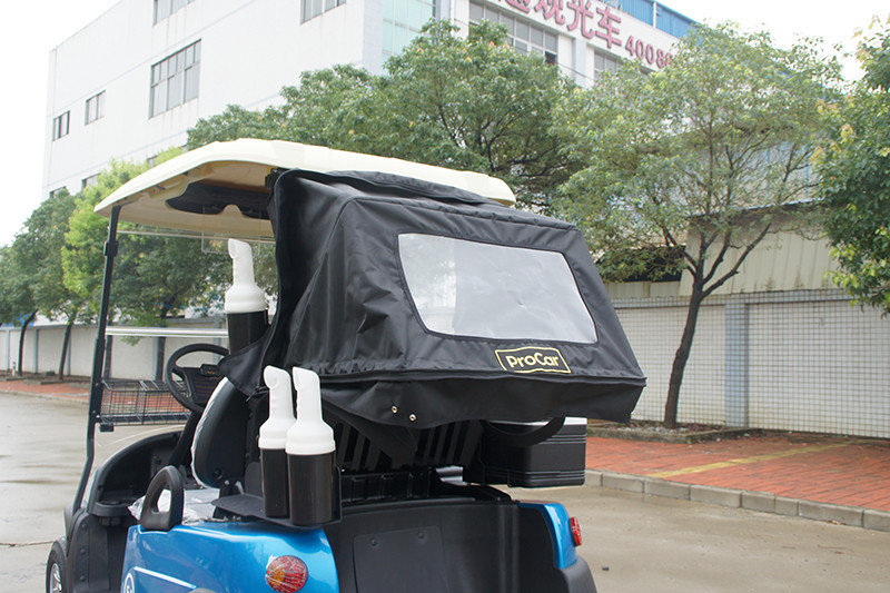 Trojan Battery 2 Passenger Electric Golf Cart With Rear Bag Cover