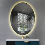 LED Light Touch Beveled Round Light Smart Salon Vanity Makeup Bathroom Wall