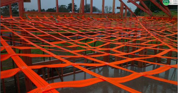Polyester Custom Cargo Nets Fall Protection Arrest Net Width 50mm For Commercial