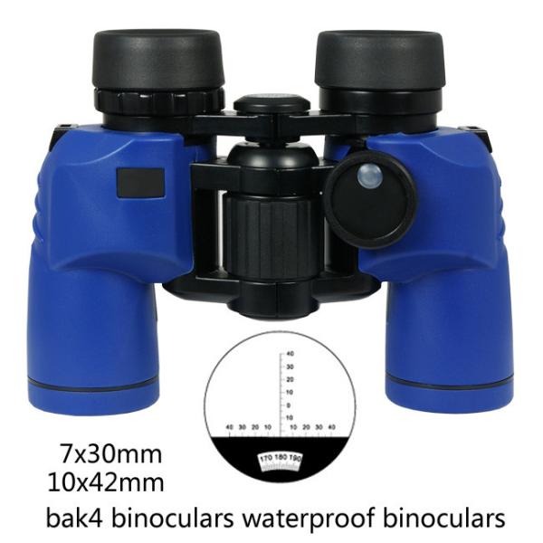 blue 7x30 waterproof binoculars and compass 10x42 rangefinder marine waterproof
