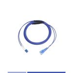Waterproof Armored Fiber Optic Patch Cable LC-SC Singlemode Duplex 1m LSZH