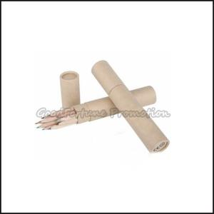 China printed logo Eco coloured wood 12pcs set pencil with kraft box case for school factory