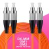 Buy cheap 2 Core Multimode Duplex Fiber Optic Cable FC UPC To FC UPC Connector from wholesalers