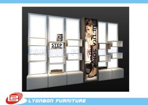 China MDF Cubicle Slatwall Gondola Display Stands For Shoes Presenting / Melamine Finished factory