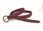 Vintage 130cm Womens Genuine Leather Belt With Gold Buckle