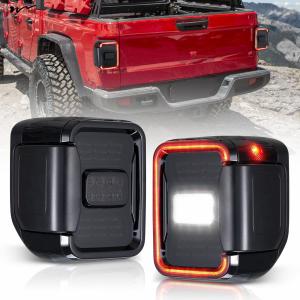 China LED Tail Lights Smoked Tail Lamp Brake Turn Signal Reverse Rear Back Light Assembly Black Housing Smoke Lens factory
