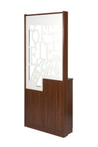 China Painted Divider Cabinet Living Room Movable Furniture With Open Shelves factory