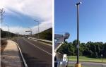 Compact Ac100 - 277v Input Voltage Cri75 Street Light Outdoor Aluminum Housing