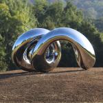 Abstract Stainless Steel Sculpture Mirror Polished For Garden Decoration