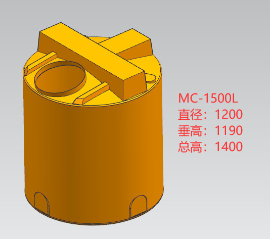 1500 Liters Round Prototype Rotational Molding 396 Gallons