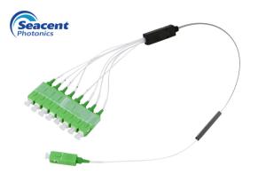 China Environmental Protection Ceramic Connector 1x8 Fiber Optic PLC Splitter factory