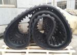 Black Width 700mm Dumper Rubber Track 125mm Pitch 78 Link