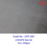 Industrial 100% Uhmwpe Fiber Felt Rolls 200gsm 1mm Thickness