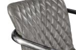 Soft Grey Leather Dining Room Chairs , Upholstered Dining Room Chairs With Arms