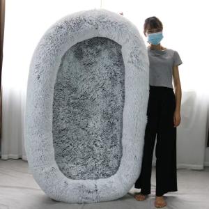 China Manufacture 160cm Non-Slip Washable Long Plush Giant Fluffy Pet Bed For Cat Dog For Pet Animals factory