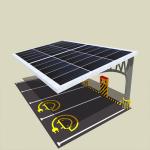 Ease Configuration Installation Open Ground Anodized Aluminum PV Carport