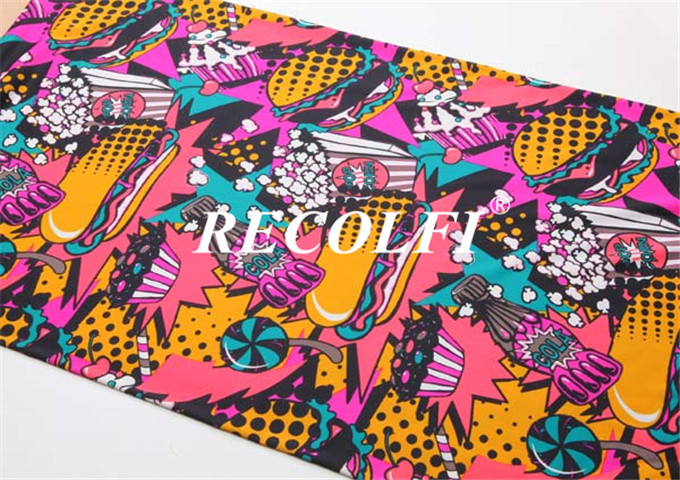 Sublimation Printing Poly Women'S Yoga Wear Fabric Close Fitting Embossed