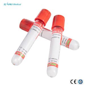 China Disposable Red Top Vacuum Collection Tubes PET Clot Activator Tube factory