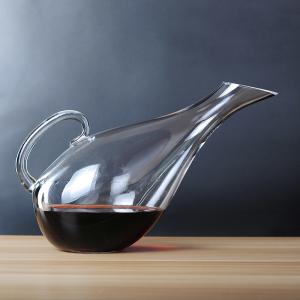 China 2000 Ml Slanted Glass Wine Decanter factory