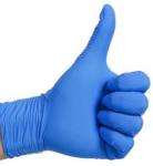 Breathable Blue Black Disposable Medical Gloves 100% Nitrile Hand Gloves Size S