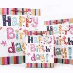 Creative brown birthday paper gift shopping bag wholesale small medium large