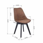 Leisure Modern Velvet Dining Chairs , Fabric Upholstered Dining Chairs