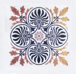 Parquet, natural stone parquet, engineered stone water jet medallion