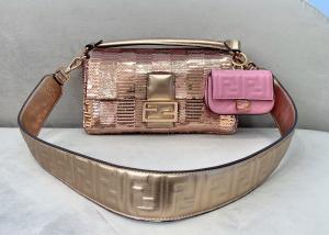 China Rose Bead Piece Decoration Bling Bag Unique Shine Cross-Body Bag Baguette Bag factory